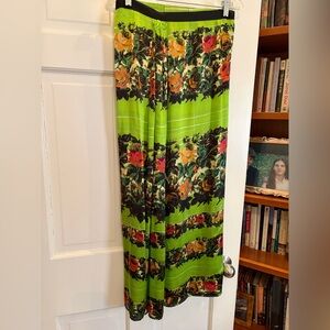 Floral Green Maxi Skirt: Calypso St Barth